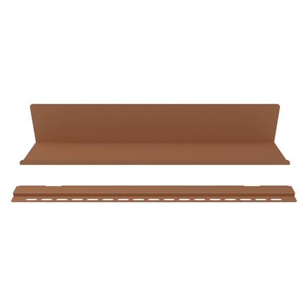 Mensola da parete in metallo 70x13x12cm mattone - Pop