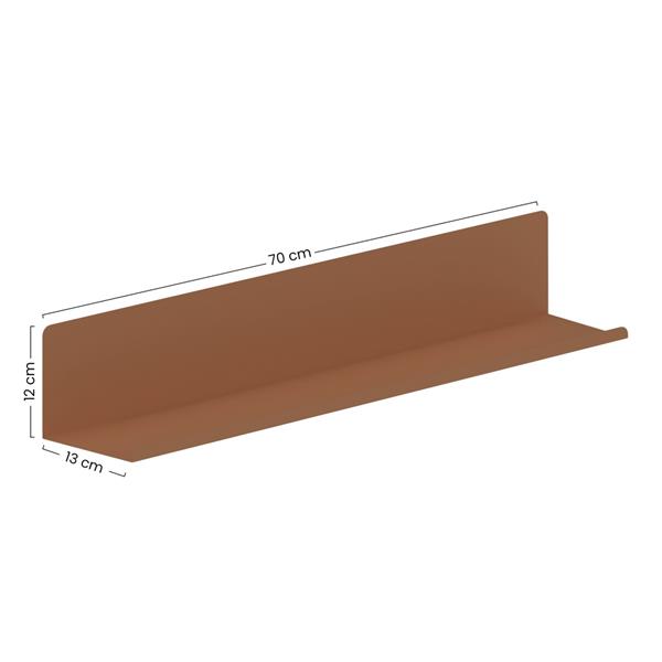 Mensola da parete in metallo 70x13x12cm mattone - Pop