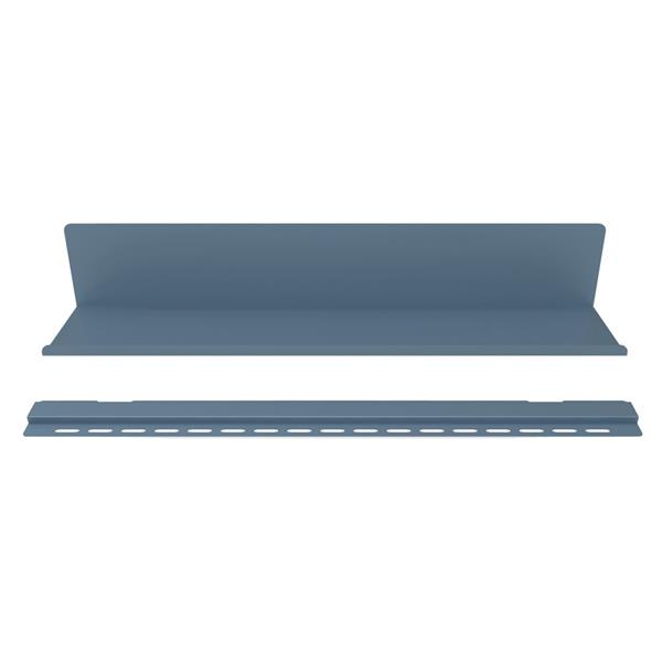 Mensola da parete in metallo 70x13x12cm blu ceruleo - Pop