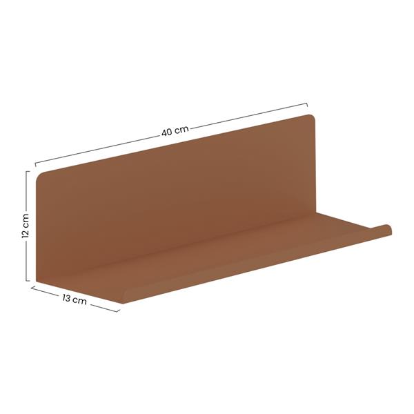 Mensola a muro in acciaio 40x13x12 cm mattone - Pop