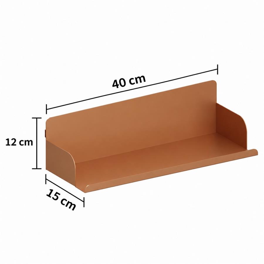 Mensola a muro in acciaio 40x15x12 cm mattone - Pop