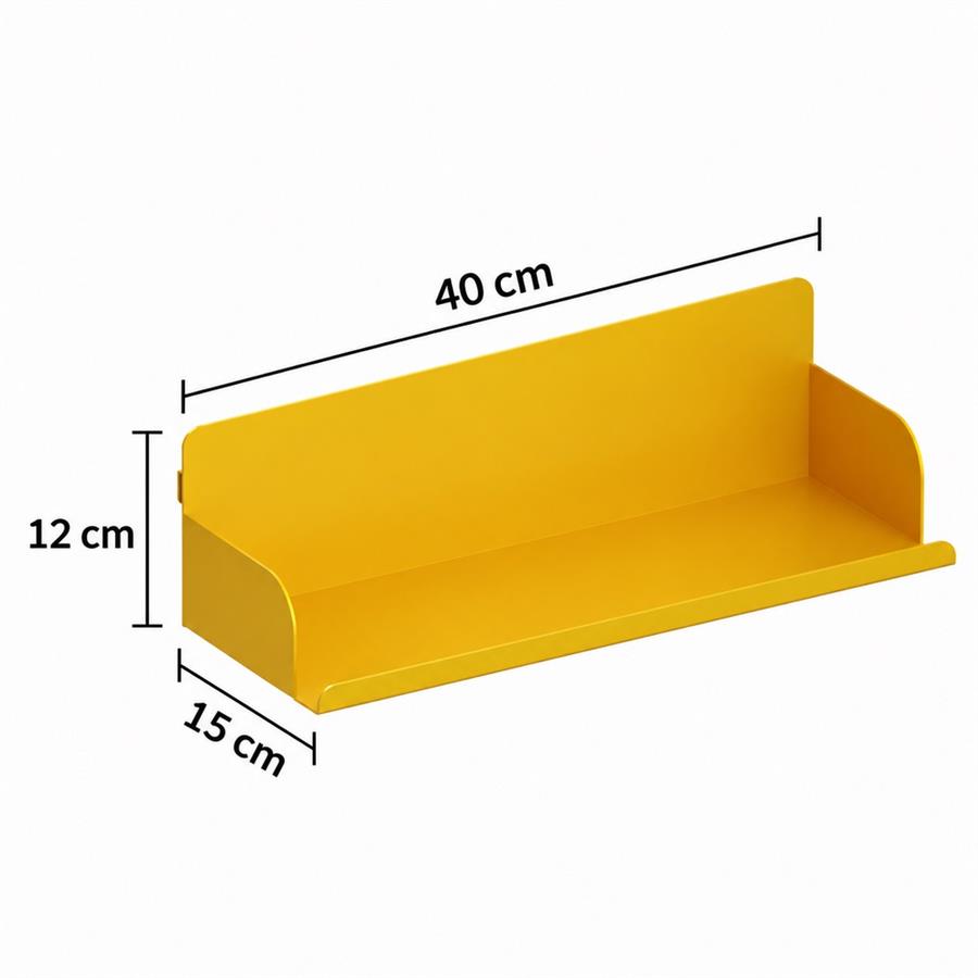 Mensola a muro in acciaio 40x15x12 cm senape - Pop