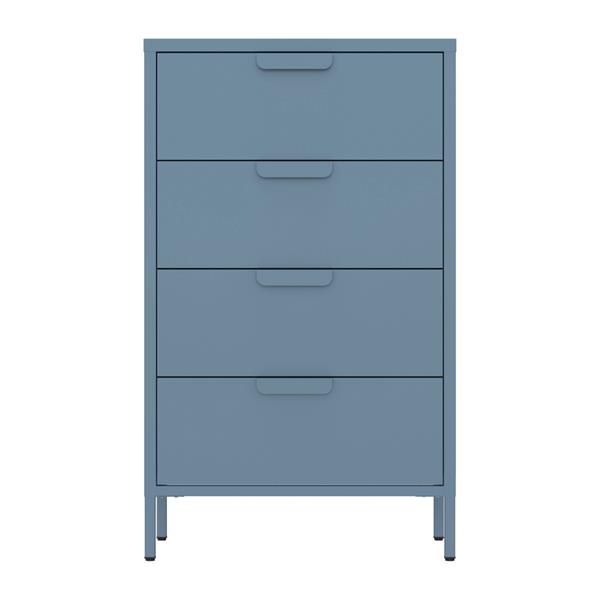 Cassettiera in metallo 4 cassetti 60x38x101 cm blu - Pop
