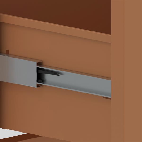 Cassettiera in metallo 4 cassetti 60x38x101 cm mattone - Pop