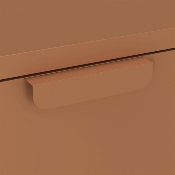 Cassettiera in metallo 4 cassetti 60x38x101 cm mattone - Pop