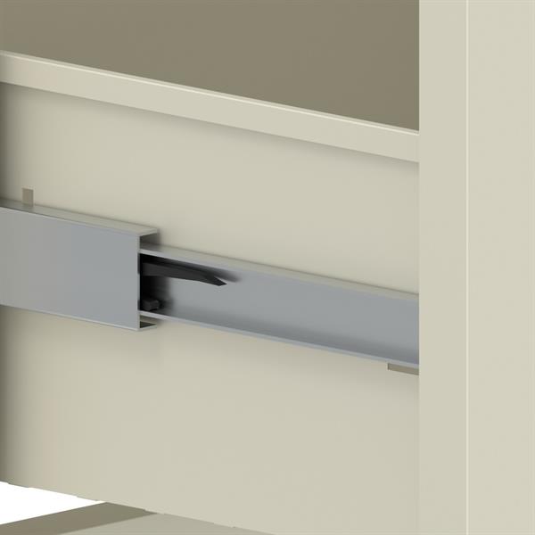 Cassettiera ufficio in metallo 4 cassetti 60x38x101 cm avorio - Pop