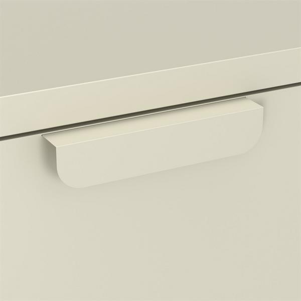 Cassettiera ufficio in metallo 4 cassetti 60x38x101 cm avorio - Pop