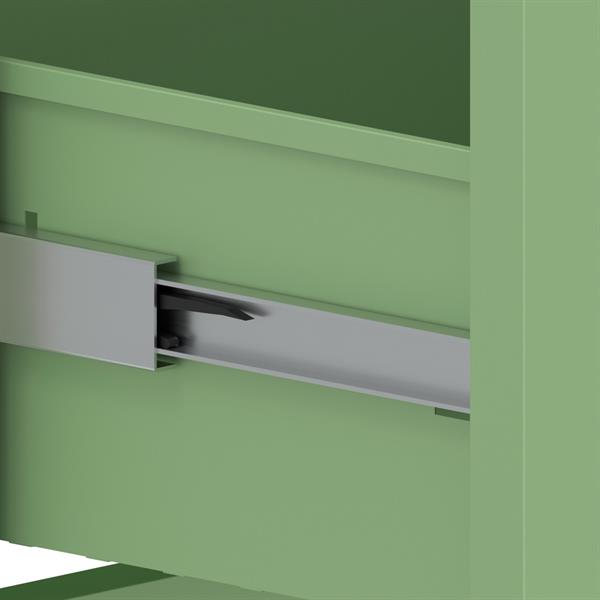 Cassettiera in metallo 4 cassetti 60x38x101 cm verde salvia - Pop