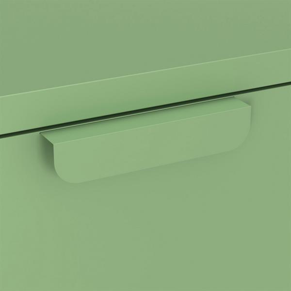Cassettiera in metallo 4 cassetti 60x38x101 cm verde salvia - Pop