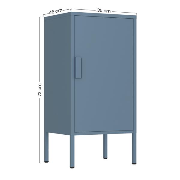 Armadietto basso in metallo 1 anta 35x46x72cm blu - Pop