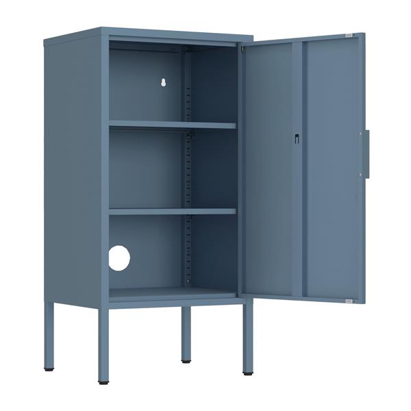 Armadietto basso in metallo 1 anta 35x46x72cm blu - Pop