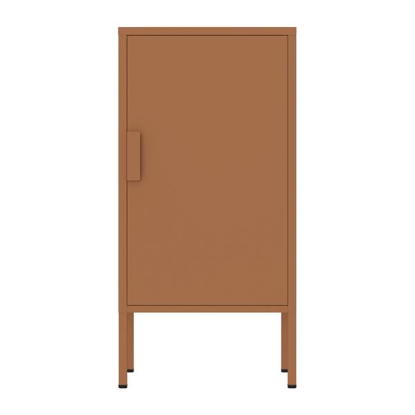 Armadietto basso in metallo 1 anta 35x46x72cm mattone - Pop