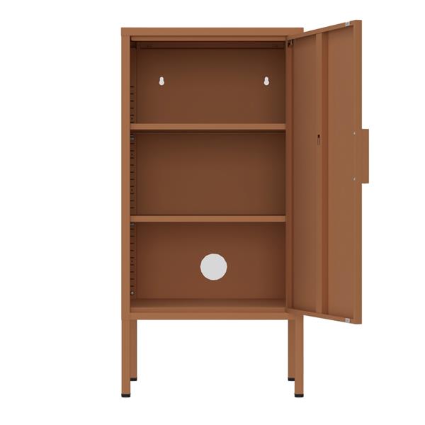 Armadietto basso in metallo 1 anta 35x46x72cm mattone - Pop