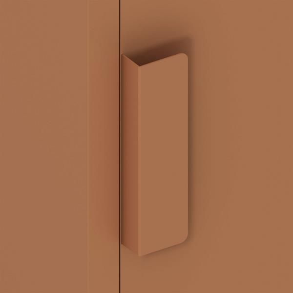 Armadietto basso in metallo 1 anta 35x46x72cm mattone - Pop