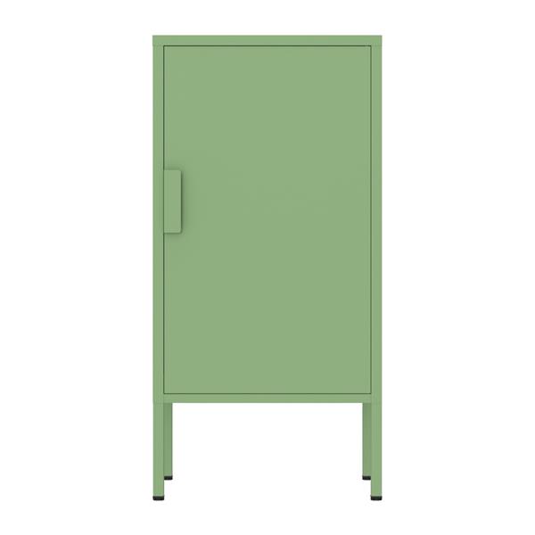 Armadietto basso in metallo 1 anta 35x46x72cm verde salvia - Pop