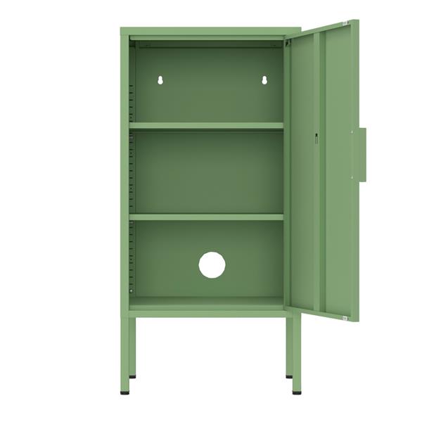 Armadietto basso in metallo 1 anta 35x46x72cm verde salvia - Pop