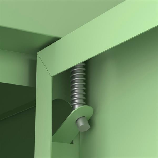 Armadietto basso in metallo 1 anta 35x46x72cm verde salvia - Pop