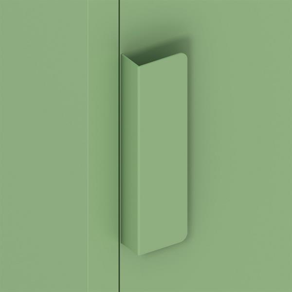 Armadietto basso in metallo 1 anta 35x46x72cm verde salvia - Pop