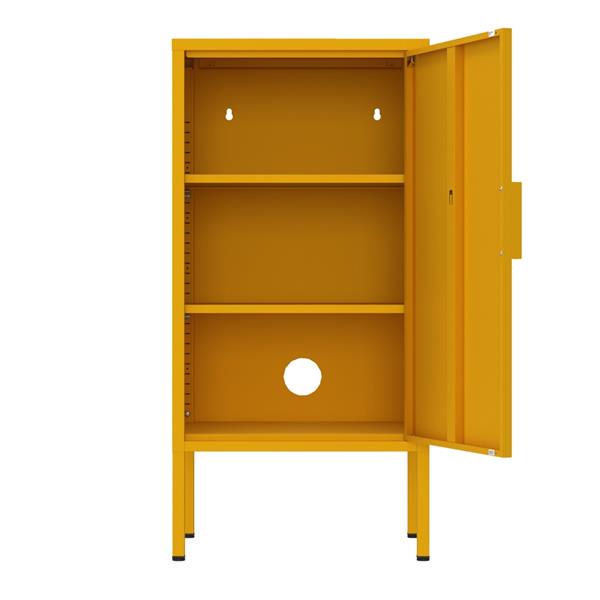 Armadietto basso in metallo 1 anta 35x46x72cm senape - Pop