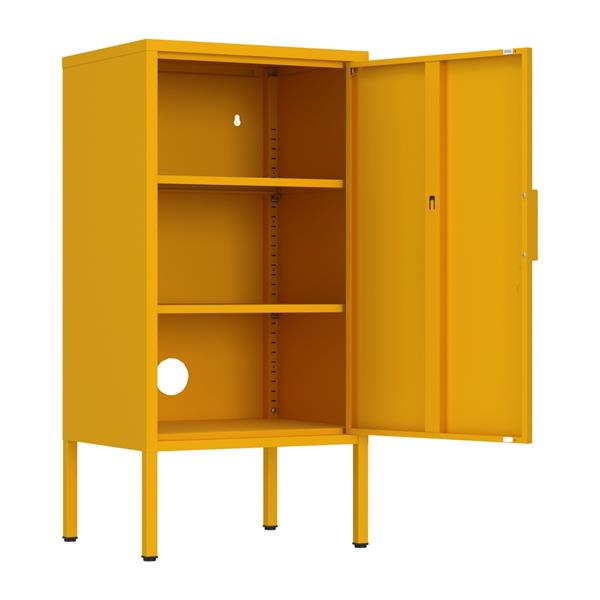 Armadietto basso in metallo 1 anta 35x46x72cm senape - Pop