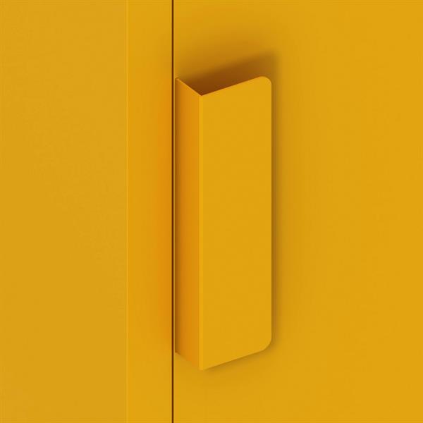 Armadietto basso in metallo 1 anta 35x46x72cm senape - Pop