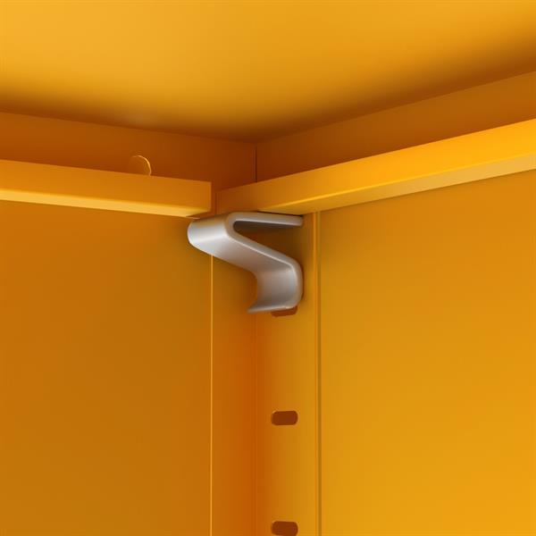 Armadietto basso in metallo 1 anta 35x46x72cm senape - Pop