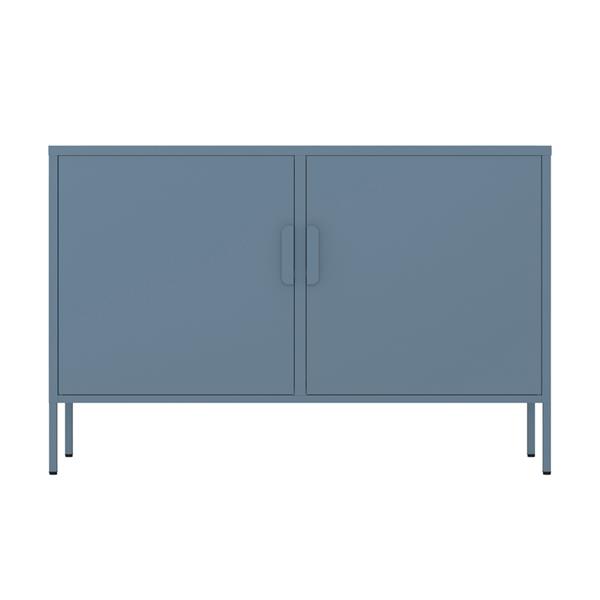 Credenza bassa in metallo 2 ante 100x40x72cm blu - Pop