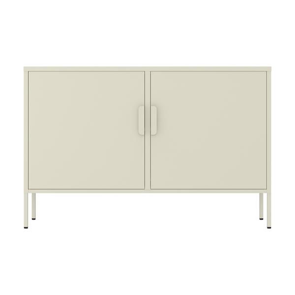 Credenza in metallo 2 ante 100x40x72cm avorio - Pop