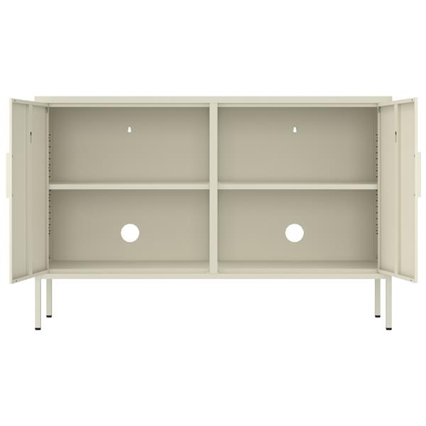 Credenza in metallo 2 ante 100x40x72cm avorio - Pop
