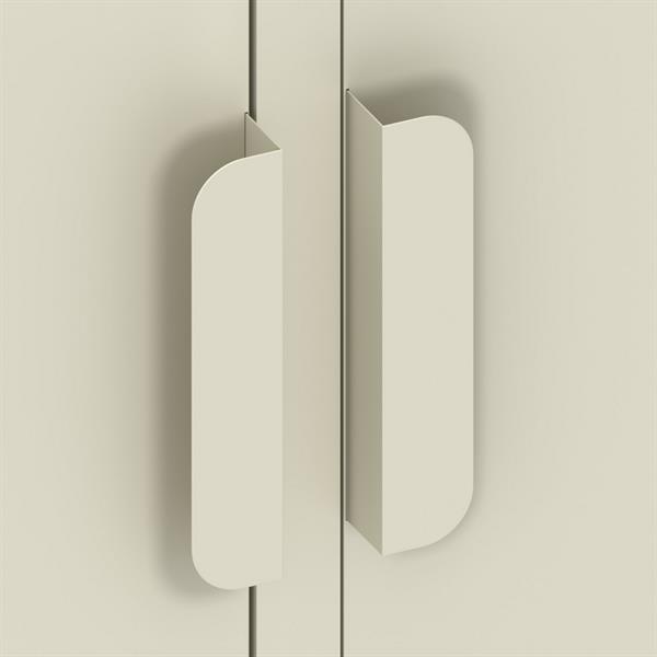 Credenza in metallo 2 ante 100x40x72cm avorio - Pop