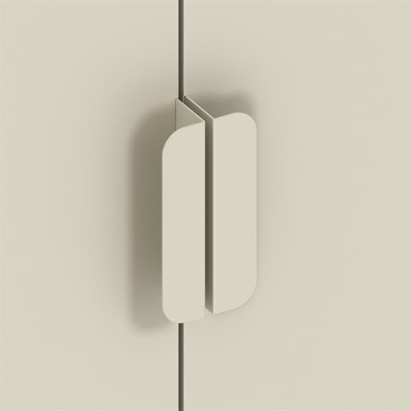Credenza alta in metallo 2 ante 80x38x100h cm avorio - Pop