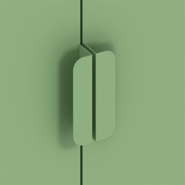 Credenza alta in metallo 2 ante 80x38x100h cm verde - Pop