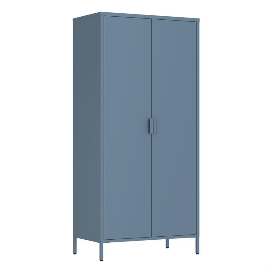 Armadio in metallo 2 ante 80x40x170h cm blu - Pop