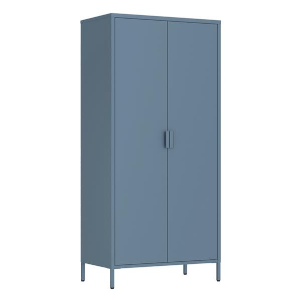 Armadio in metallo 2 ante 80x40x170h cm blu - Pop