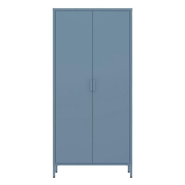 Armadio in metallo 2 ante 80x40x170h cm blu - Pop