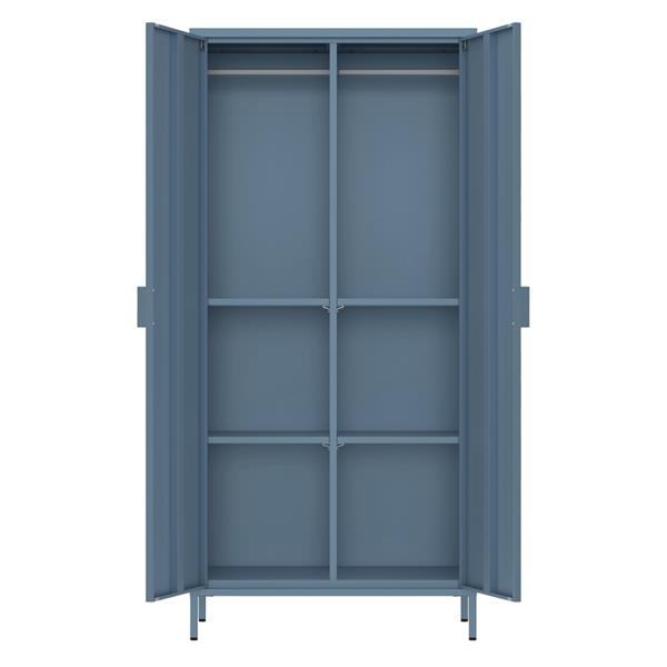 Armadio in metallo 2 ante 80x40x170h cm blu - Pop