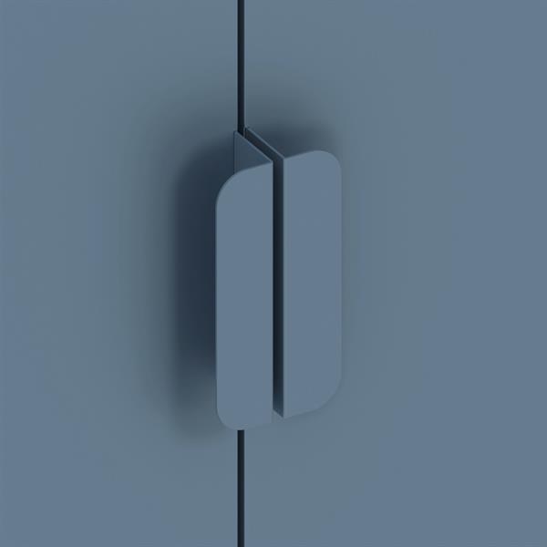 Armadio in metallo 2 ante 80x40x170h cm blu - Pop