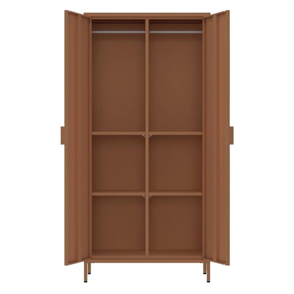 Armadio in metallo 2 ante 80x40x170h cm mattone - Pop