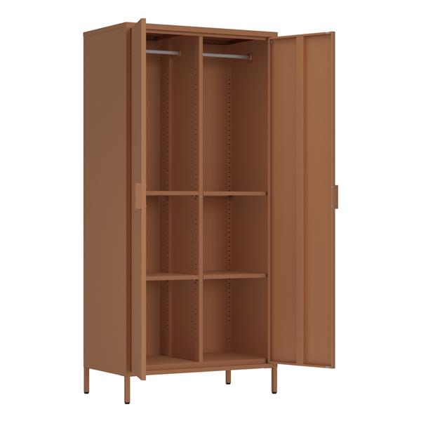 Armadio in metallo 2 ante 80x40x170h cm mattone - Pop