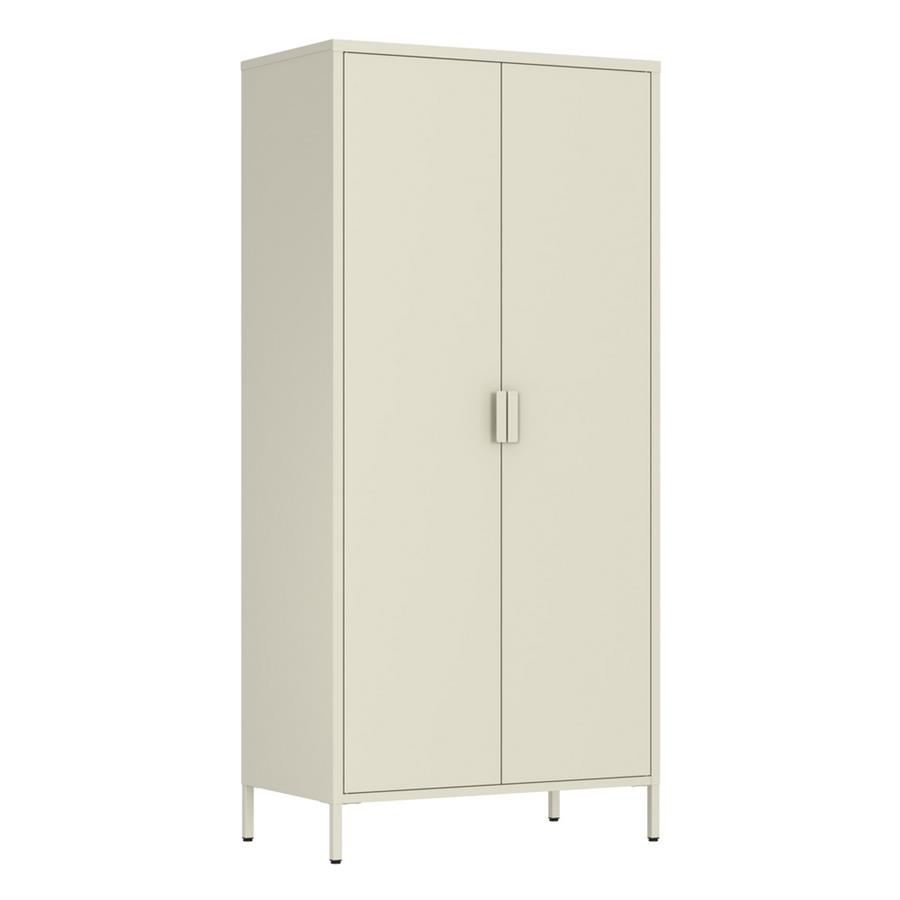 Armadio in metallo 2 ante 80x40x170h cm avorio - Pop