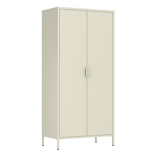 Armadio in metallo 2 ante 80x40x170h cm avorio - Pop