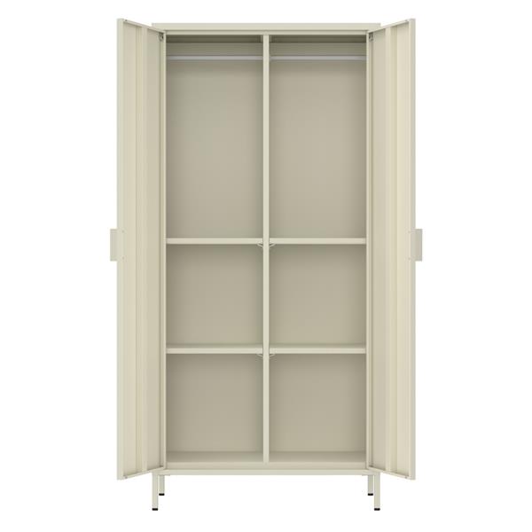 Armadio in metallo 2 ante 80x40x170h cm avorio - Pop