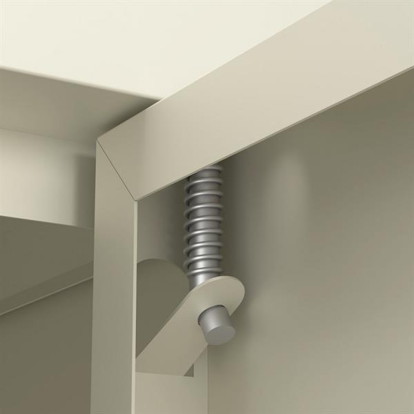 Armadio in metallo 2 ante 80x40x170h cm avorio - Pop