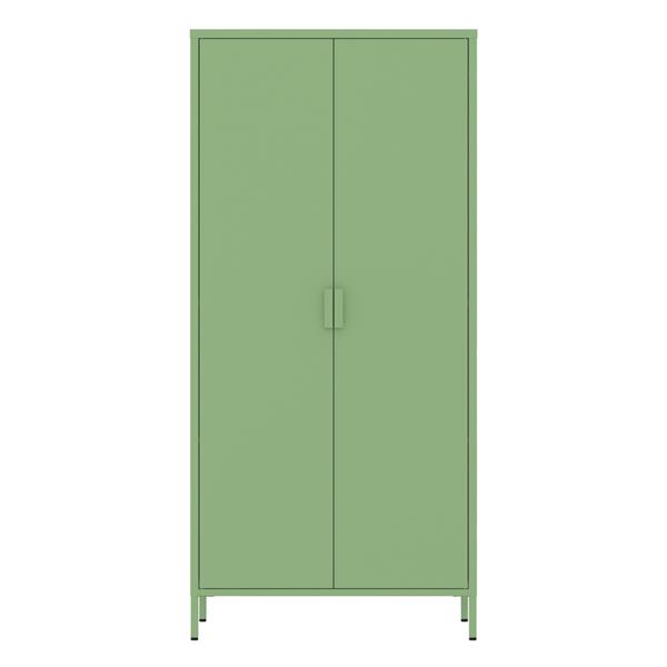 Armadio in metallo 2 ante 80x40x170h cm verde salvia - Pop