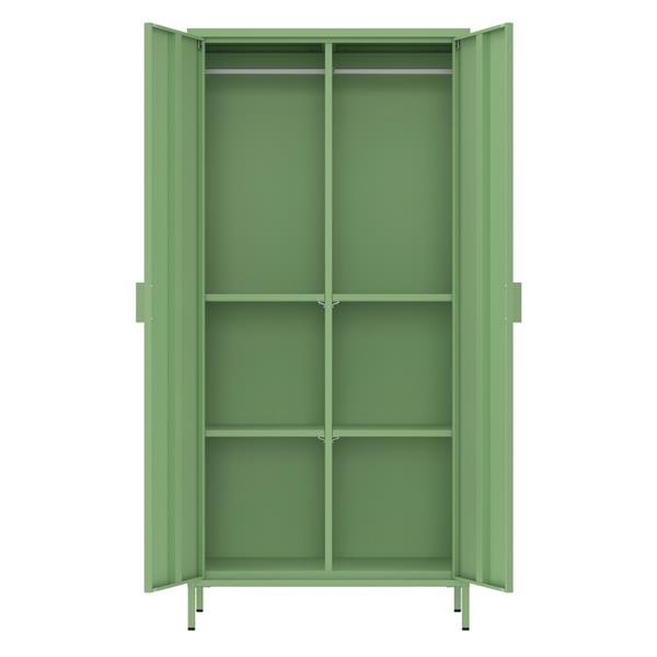 Armadio in metallo 2 ante 80x40x170h cm verde salvia - Pop
