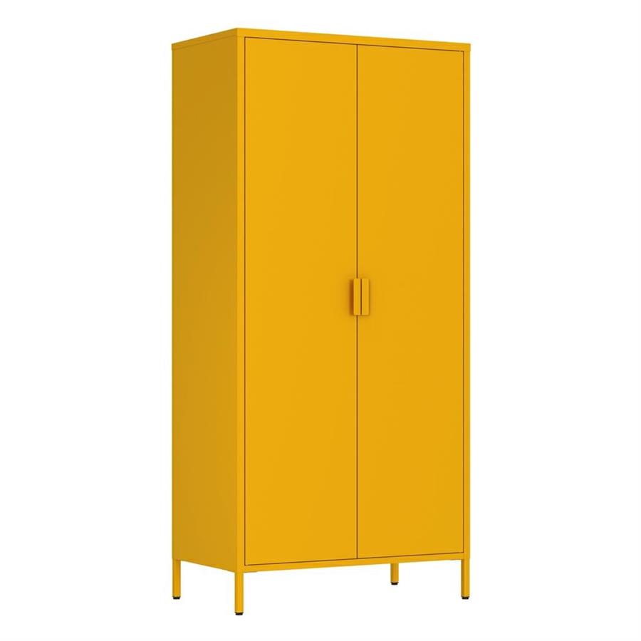 Armadio in metallo 2 ante 80x40x170h cm senape - Pop