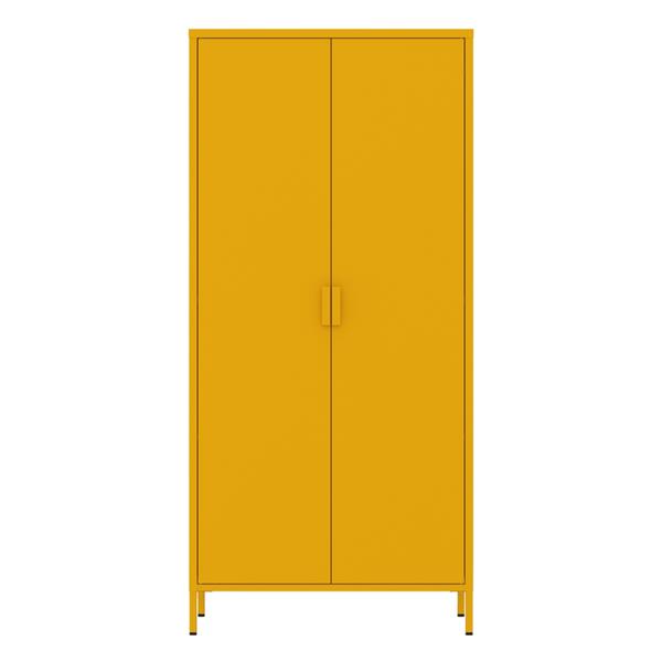 Armadio in metallo 2 ante 80x40x170h cm senape - Pop