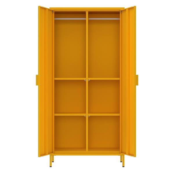 Armadio in metallo 2 ante 80x40x170h cm senape - Pop