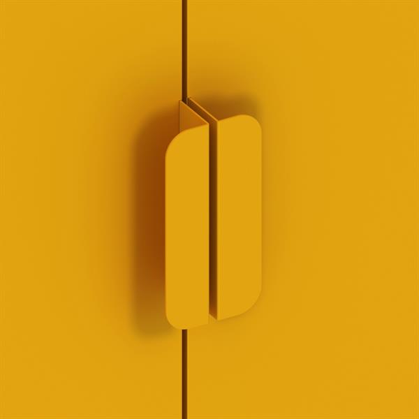 Armadio in metallo 2 ante 80x40x170h cm senape - Pop