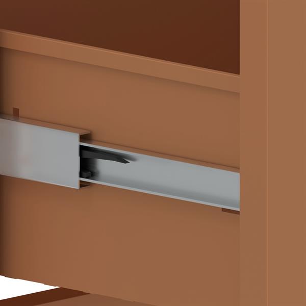 Comodino in metallo con cassetto 45x30x50cm mattone - Pop